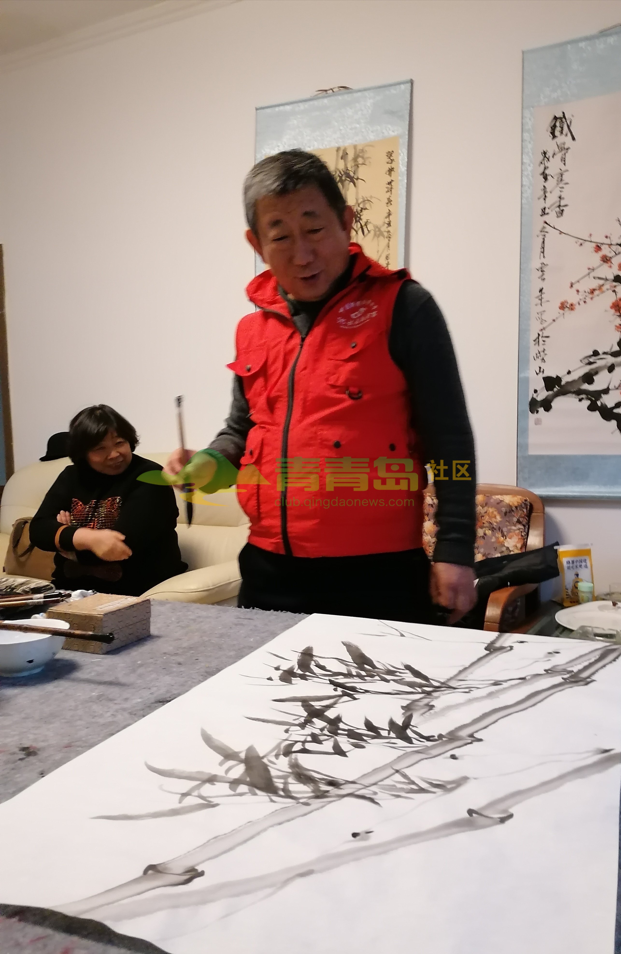 竹墨丹青风骨凌寒画家周青画竹青岛李岩摄影推荐